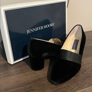 Jennifer Moore Black Velvet Heels